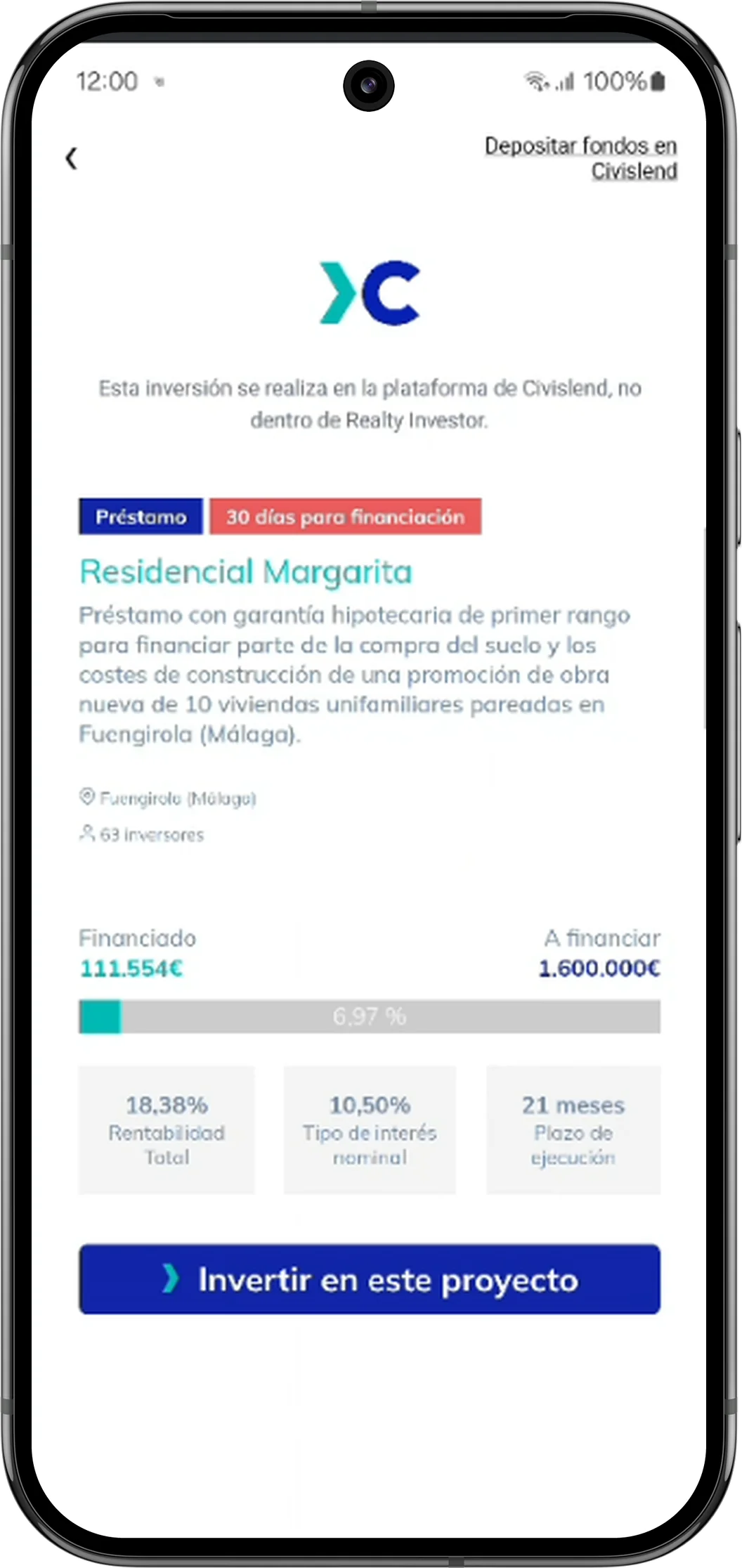 El proyecto en Civislend